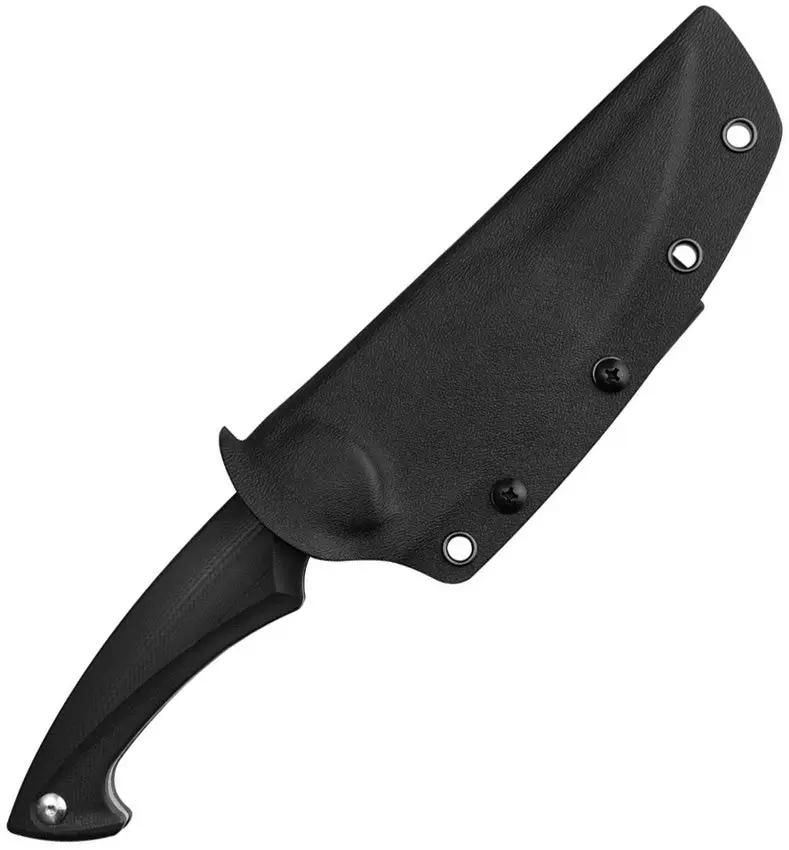 Kubey Scimitar Fixed Blade KU231A - 5.5 Inch D2 Stonewash Blade, Full Tang, Black G10 Handle by Kubey