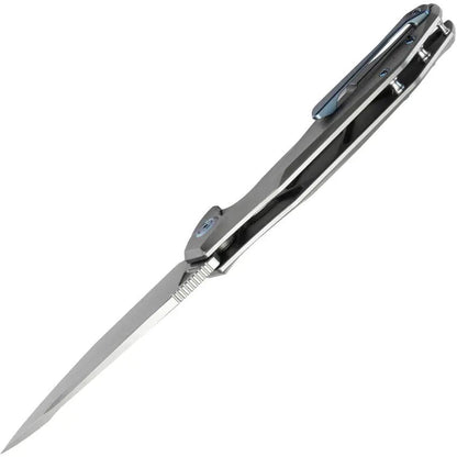 Kubey Nova Framelock Titanium KB235F - Bead Blast 14C28N Sandvik Stainless Blade With Gray Titanium Handle by Kubey