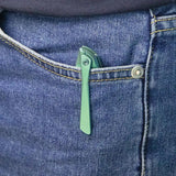 Kubey Nova Framelock Green Titanium - Durable Bead Blast Blade With Extended Tang And Pocket Clip by Kubey
