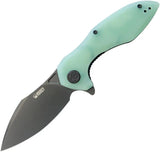 Kubey Noble Linerlock Black Jade KU236Q - 14C28N Sandvik Stainless Clip Point Knife With Jade G10 Handle by Kubey