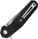 Kubey Carve Nest Linerlock Black KB237G - Bead Blast D2 Tool Steel Tanto Blade With Extended Tang by Kubey