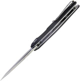 Kubey Carve Nest Linerlock Black KB237G - Bead Blast D2 Tool Steel Tanto Blade With Extended Tang by Kubey