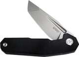 Kubey Carve Nest Linerlock Black KB237G - Bead Blast D2 Tool Steel Tanto Blade With Extended Tang by Kubey