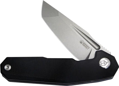 Kubey Carve Nest Linerlock Black KB237G - Bead Blast D2 Tool Steel Tanto Blade With Extended Tang by Kubey
