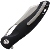Kubey Drake Linerlock G10 KB239A - 3.88in AUS-10A Stainless Blade, Black G10 Handle, Extended Tang, Pocket Clip by Kubey