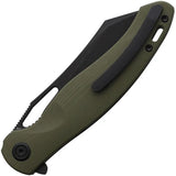 Kubey Drake Linerlock Knife - Green G10 Handle With AUS 10A Stainless Blade And Pocket Clip by Kubey