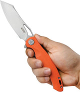 Kubey Drake Linerlock - Orange G10 Knife With Stonewashed AUS10A Blade And Pocket Clip by Kubey