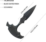 Kubey Medusa Push Dagger Black KU242C - 14C28N Sandvik Blade With Full Tang And Black G10 Handle Kydex Belt Sheath by Kubey