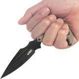 Kubey Medusa Push Dagger Tan KU242E - 14C28N Sandvik Stainless Blade, Black Stonewash, Full Tang G10 Handle by Kubey