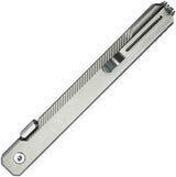 Kubey Prism Button Lock Titanium KB243A - Bead Blast Finish And Sandvik 14C28N Tanto Blade by Kubey
