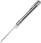 Kubey Prism Button Lock Titanium KB243A - Bead Blast Finish And Sandvik 14C28N Tanto Blade by Kubey