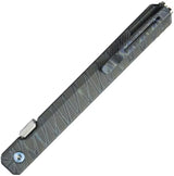Kubey Prism Button Lock Flame KB243C - Gray Flamed Titanium Handle With Bead Blast 14C28N Stainless Tanto Blade by Kubey
