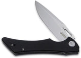 Kubey Raven Linerlock Black KB245D - AUS-10A Steel Blade, Black G10 Handle, Extended Tang by Kubey
