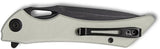 Kubey Raven Linerlock Ivory KB245F - Durable AUS-10A Blade With Ivory G10 Handle by Kubey