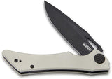 Kubey Raven Linerlock Ivory KB245F - Durable AUS-10A Blade With Ivory G10 Handle by Kubey