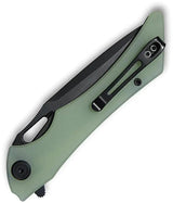 Kubey Raven Linerlock Black Jade KB245G - Jade G10 Handle With AUS-10A Stainless Blade by Kubey