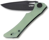 Kubey Raven Linerlock Black Jade KB245G - Jade G10 Handle With AUS-10A Stainless Blade by Kubey