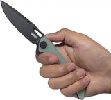Kubey Raven Linerlock Black Jade KB245G - Jade G10 Handle With AUS-10A Stainless Blade by Kubey