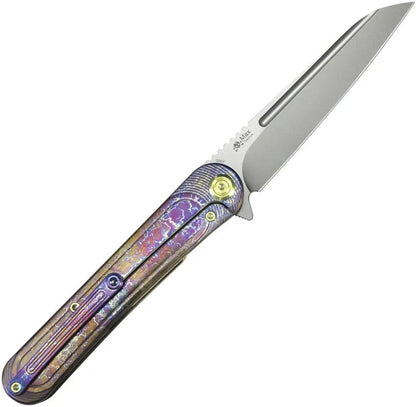 Kubey Dandy Framelock Flame KB247H - S90V Steel Blade With Flame Anodized Titanium Handle And Extended Tang by Kubey