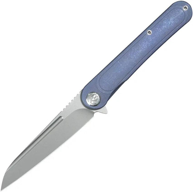 Kubey Dandy Framelock Blue KB247K - Blue Titanium Handle With S90V Steel Blade And Extended Tang by Kubey