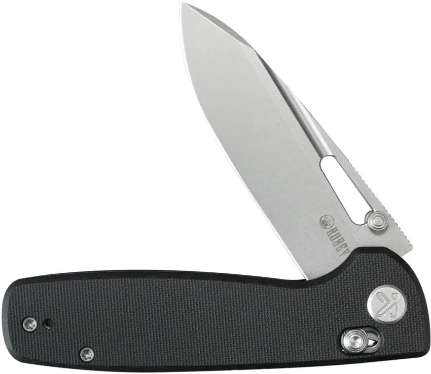 Kubey Bluff Axis Lock Black G10 KU248F Knife - Durable 14C28N Sandvik Blade And Pocket Clip by Kubey