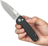 Kubey Bluff Axis Lock Black G10 KU248F Knife - Durable 14C28N Sandvik Blade And Pocket Clip by Kubey