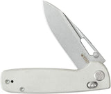 Kubey Bluff Axis Lock White G10 KU248G - Sandvik 14C28N Stainless Blade With White G10 Handle by Kubey
