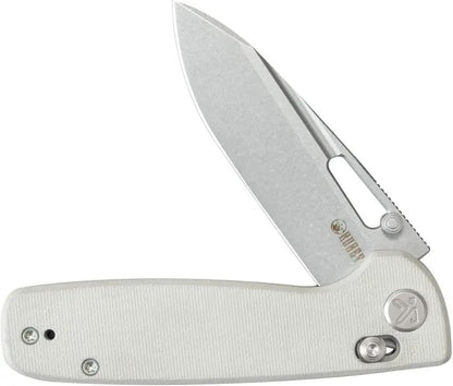 Kubey Bluff Axis Lock White G10 KU248G - Sandvik 14C28N Stainless Blade With White G10 Handle by Kubey