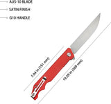 Kubey Pylades Linerlock Red KU253F - AUS 10A Stainless Blade With Red G10 Handle And Pocket Clip by Kubey