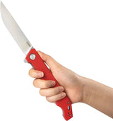 Kubey Pylades Linerlock Red KU253F - AUS 10A Stainless Blade With Red G10 Handle And Pocket Clip by Kubey