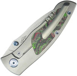 Kubey Vertigo Framelock CamoCarbon KB258B - S35VN Wharncliffe Blade With Gray Titanium Handle by Kubey