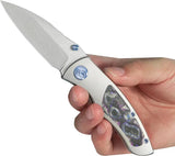 Kubey Vertigo Framelock CamoCarbon KB258C - S35VN Wharncliffe Blade For Everyday Carry by Kubey