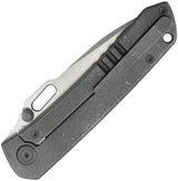 Kubey Blackout Framelock Ti Gray KB259B - Titanium Gray Handle With Bohler M390 Drop Point Blade by Kubey
