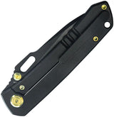 Kubey Blackout Framelock Ti Black KB259C - Titanium Frame Lock Knife With M390 Drop Point Blade by Kubey