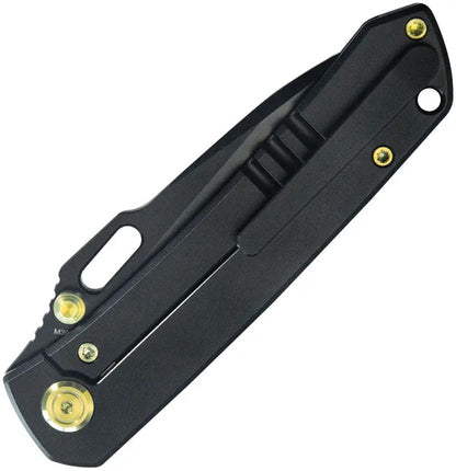 Kubey Blackout Framelock Ti Black KB259C - Titanium Frame Lock Knife With M390 Drop Point Blade by Kubey