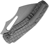 Kubey Sylow Framelock Dark SW KU260C - 3.5-Inch Wharncliffe Blade In 14C28N Sandvik Stainless, Titanium Handle by Kubey