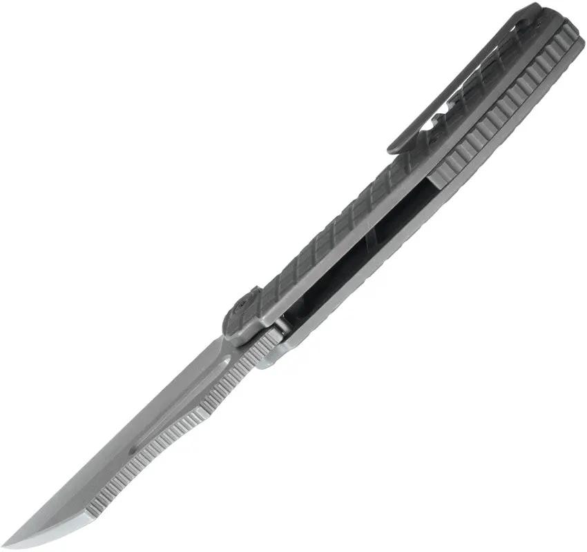 Kubey Sylow Framelock Dark SW KU260C - 3.5-Inch Wharncliffe Blade In 14C28N Sandvik Stainless, Titanium Handle by Kubey