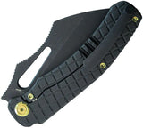 Kubey Sylow Framelock - Black Titanium Handle Framelock Knife With 14C28N Sandvik Blade by Kubey