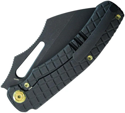 Kubey Sylow Framelock - Black Titanium Handle Framelock Knife With 14C28N Sandvik Blade by Kubey