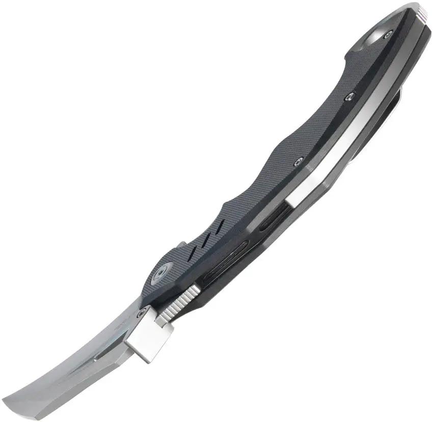 Kubey Wrath Karambit Linerlock KU261A - 5.25 Inches Closed, 2.75 Inches Stonewashed 14C28N Blade, Black G10 Handle by Kubey