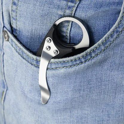Kubey Wrath Karambit Linerlock KU261A - 5.25 Inches Closed, 2.75 Inches Stonewashed 14C28N Blade, Black G10 Handle by Kubey