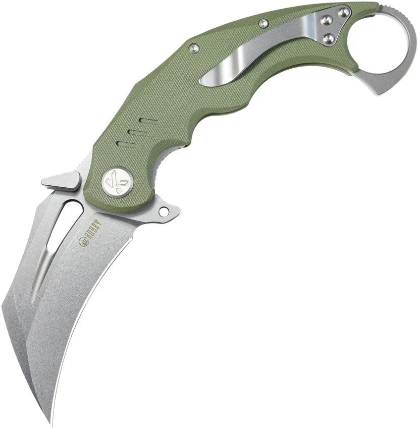 Kubey Wrath Karambit Linerlock Green KU261B by Kubey