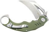 Kubey Wrath Karambit Linerlock Green KU261B - Green G10 Handle With 14C28N Sandvik Blade And Extended Tang by Kubey