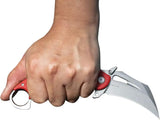 Kubey Wrath Karambit Linerlock Red KU261D - Red G10 Handle 14C28N Sandvik Blade Extended Tang by Kubey