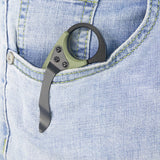 Kubey Wrath Karambit Linerlock OD KU261F - 14C28N Stonewash Blade With OD Green G10 Handle by Kubey