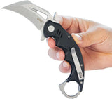 Kubey Mini Wrath Karambit Linerlock KU262A - Compact 4.5 Inch Closed Knife With 2.5 Inch Stonewashed Blade by Kubey