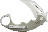 Kubey Mini Wrath Karambit Linerlock KU262C Tan G10 Handle Finger Ring Pocket Clip - 2.5in 14C28N Sandvik Blade by Kubey