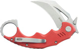 Kubey Mini Wrath Karambit Linerlock KU262D - 4.5 Inch Closed, 2.5 Inch Stonewash 14C28N Blade, Red G10 Handle by Kubey
