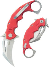 Kubey Mini Wrath Karambit Linerlock KU262D - 4.5 Inch Closed, 2.5 Inch Stonewash 14C28N Blade, Red G10 Handle by Kubey