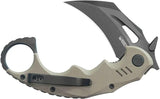 Kubey Mini Wrath Karambit Linerlock KU262G - 2.5 Inch 14C28N Sandvik Blade Tan G10 Handle Finger Ring by Kubey